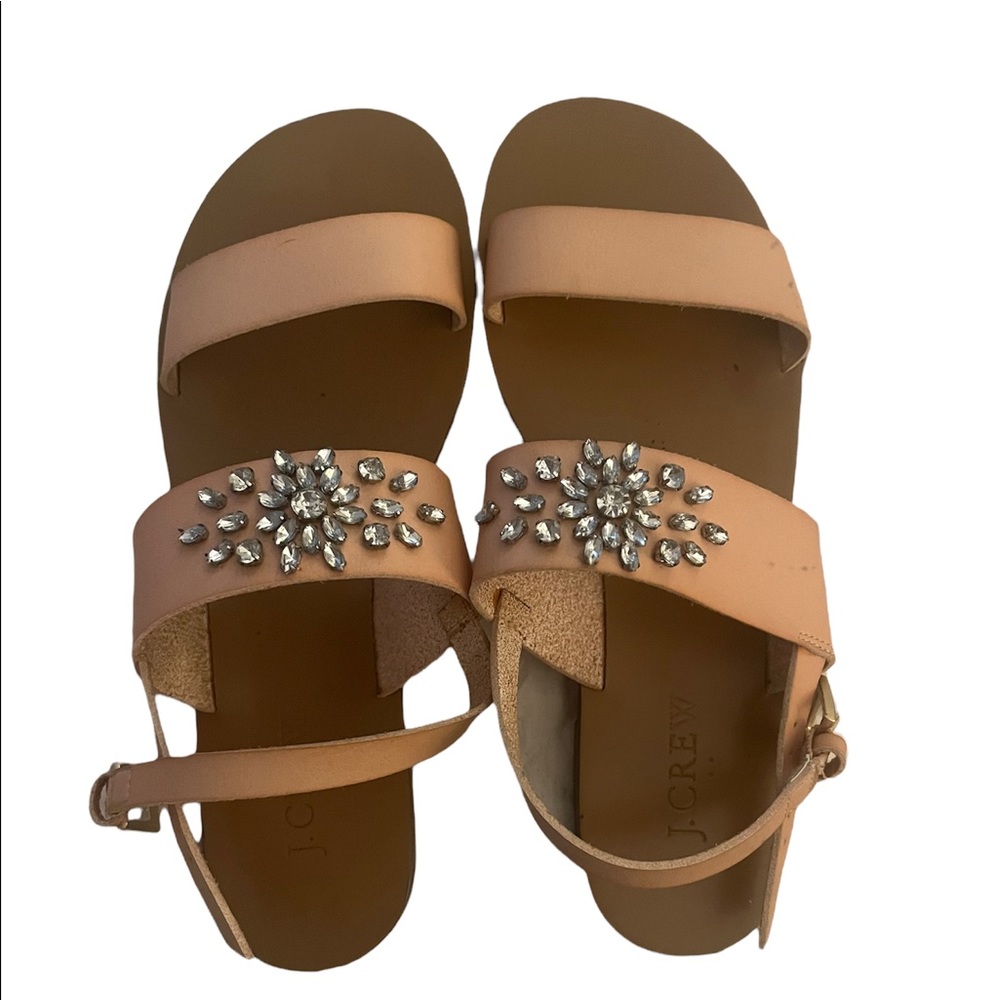 Embellished leather J.Crew sandals
